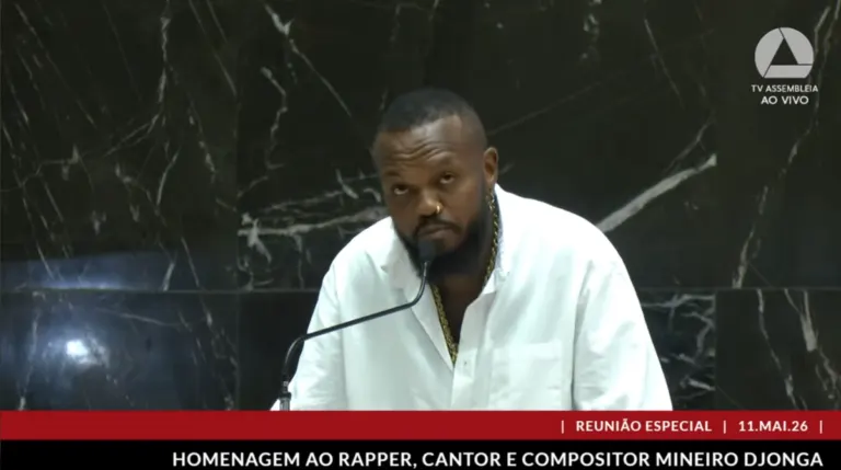 Djonga é homenageado pela Assembleia Legislativa de Minas Gerais