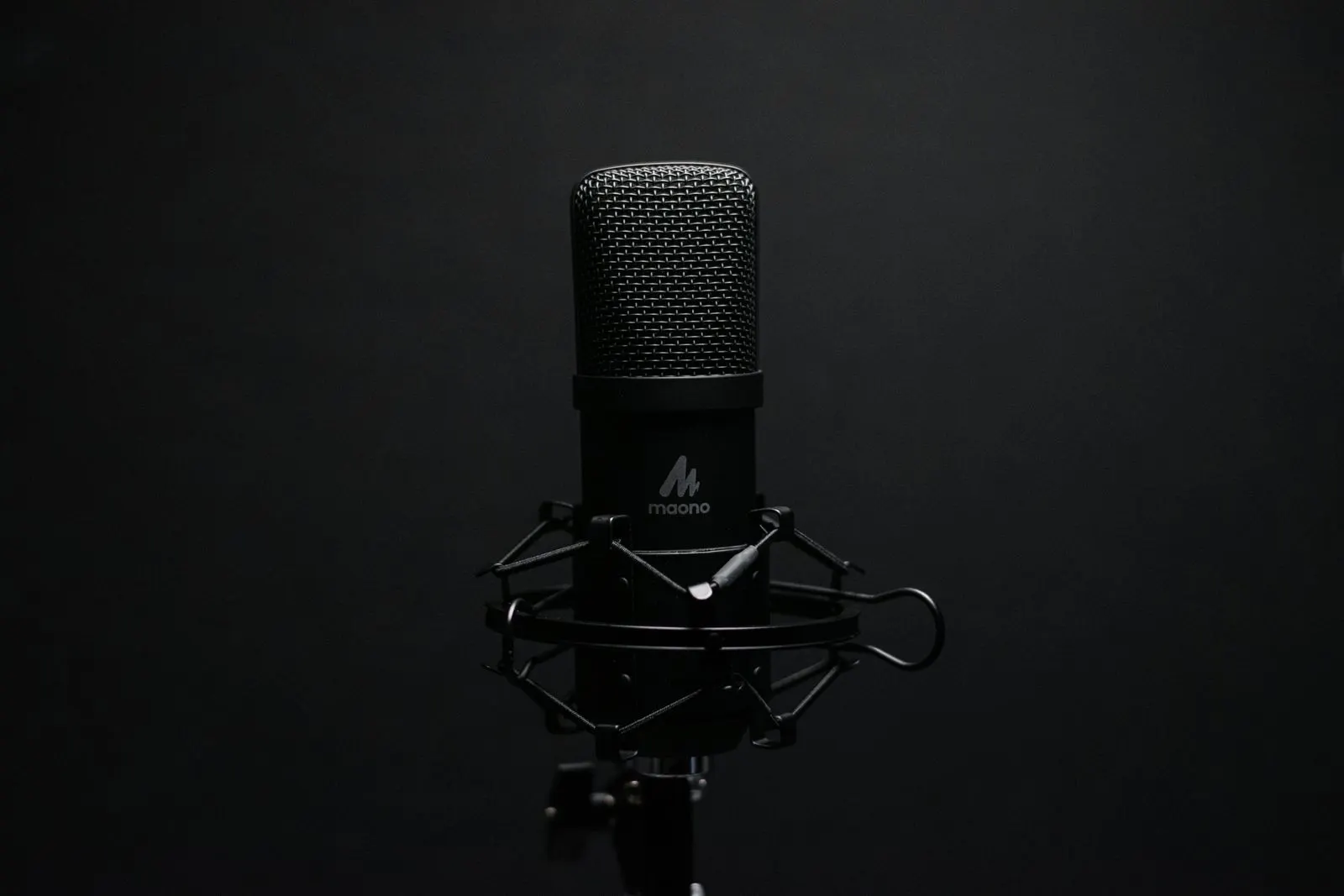 Microfone de estúdio, capa do guia de lançamento de música
